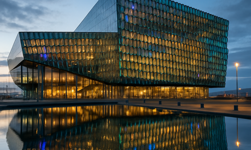 Harpa Conference Hall In Reykjavk Iceland