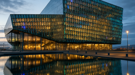 Harpa Conference Hall In Reykjavk Iceland